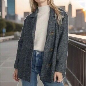 Soft-Brushed Herringbone Car Coat Women’s S Lined Relaxed Old Navy